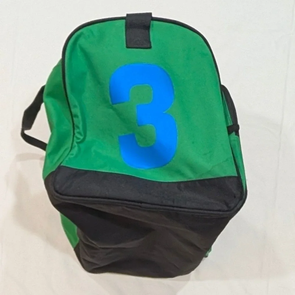 Polo Ralph Green Black Duffel Bag Big Pony 3 Logo Travel Gym